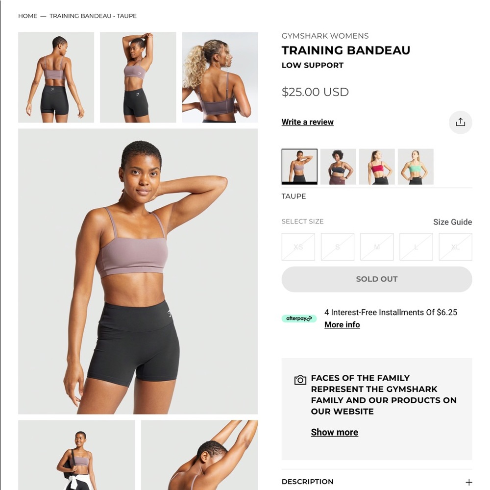 NOT SELLING! ISO GYMSHARK TRAINING BANDEAU TOP